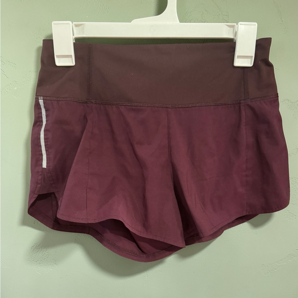 Athleta Women's Athletic Shorts in Dark Purple and Brown